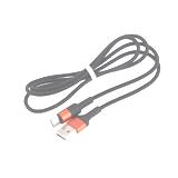 Шнур hoco X26 USB A - type-C, 1м, чорний; зарядний струм до 3A; тканинне обплетення, (Коробка),
   [hoco.]