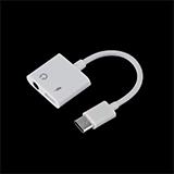 Переходник штекер type C - гніздо type C + гніздо mini jack 3.5мм