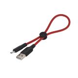 Кабель hoco X21 Plus USB А - miсroUSB, 0,25м, червоний