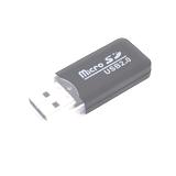 Кардрідер SY-T18 USB 2.0-MicroSD, 50х19х7мм, пластиковий корпус, чорний, під microSD карти пам'яті, (),
   [China]