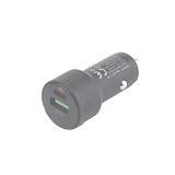Зарядний пристрій hoco Z42, чорний з вольметром, 1 порт USB, 1 порт USB type-C; QC 3.0: 5-12V, 18W; PD20W, 20W;, (Коробка),
   [hoco.]
