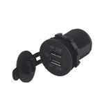Зарядний пристрій що вбудовується, з індикатором і кришкою, 2 порти USB; 5V 2,1A, (),
   [China]