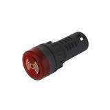 Лампа AD22-22SM (AD16-22SM) 220V червона, з звуковим сигналом