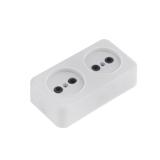 Колодка для подовжувача нв дві розетки, біла, 2 розетки; 250V; 10A; без заземлення; з ABC, (),
   [Украина]