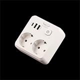 Мережевий перехідник-трійник Power Socket 2500W