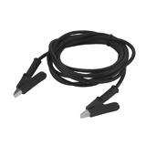 Щуп крокодил - крокодил чорний Y501, 2м, 2 метри, гнучкий кабель 18AWG, крокодил-крокодил, (),
   []