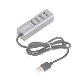 Хаб hoco HB1, сірий, 4 порти USB, довжина кабелю 0,8 м, (Коробка),
   [hoco.]