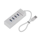 Хаб 4 порти USB 3.0, білий, довжина кабелю 0,2 м, (Блистер),
   [China]