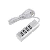 Хаб hoco HB1, сріблястий, 4 порти USB, довжина кабелю 0,8 м, (Коробка),
   [hoco.]