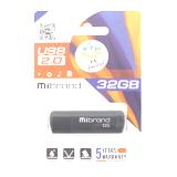 USB флешка Mibrand Grizzly 32Гб, чорна, USB 2.0; 60×18×8мм, пластик, (Блістер),
   [Mibrand]