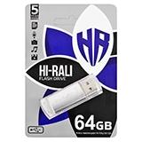 USB флешка Hi-Rali 64Гб серия Rocket, серебристая