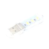 Ліхтарик USB 3 LED, Білий теплий, 60x18x9 мм, 3ledx5730, штекер USB A - 5 в, 250 мА, 150 Лм, (),
   [China]