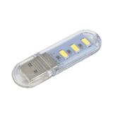 Ліхтарик USB 3 LED, білий теплий