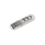 Ліхтарик USB 3 LED, білий холодний, 60x18x9 мм, 3ledx5730, штекер USB A - 5V, 250 мА, 150 Лм, (),
   [China]
