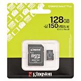 Карта памяти KINGSTON microSDXC 128GB + адаптер SD